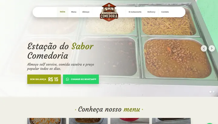 Página inicial do projeto Estação do Sabor